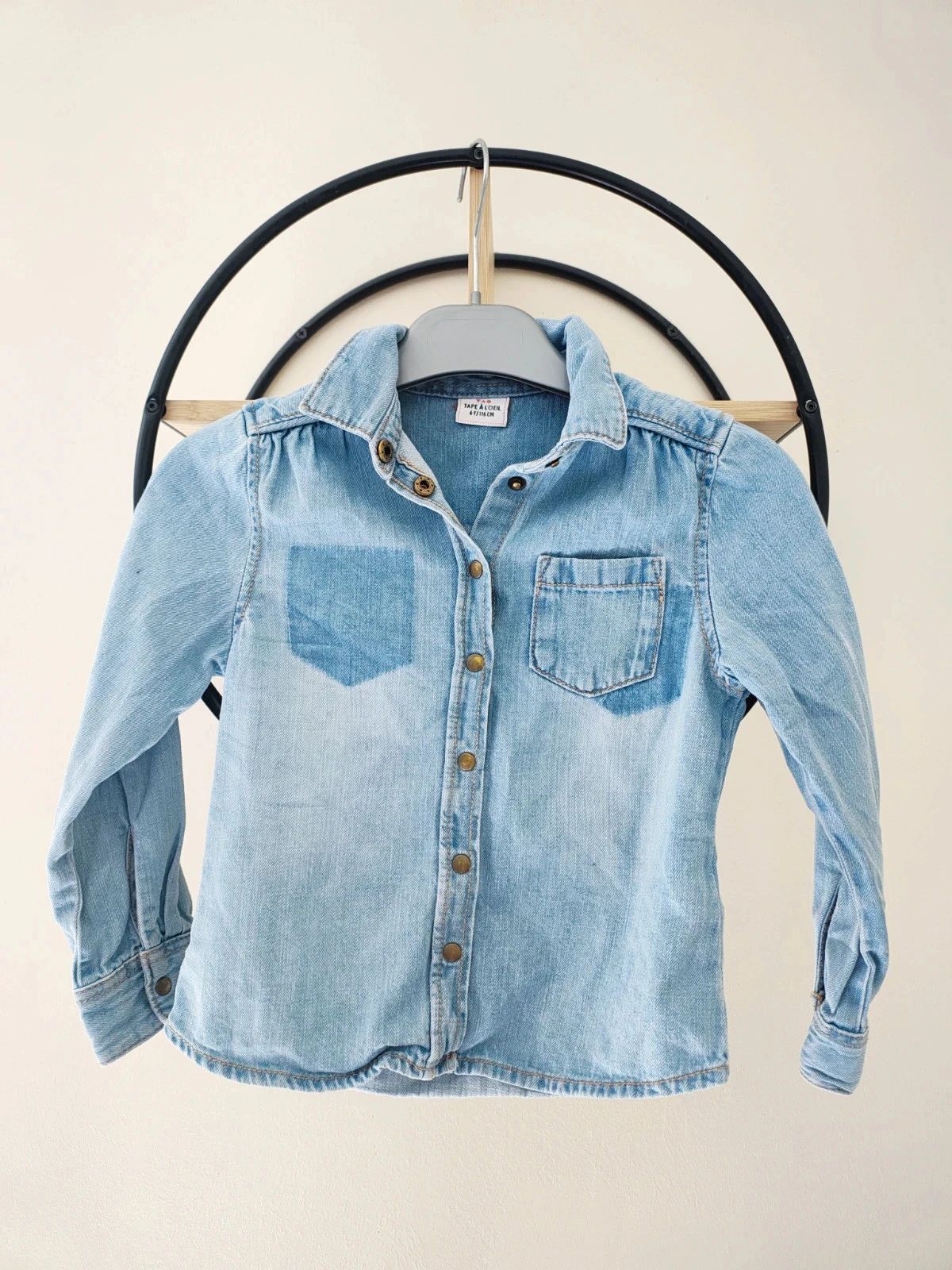 6 ans chemise en jean tape a l'oeil